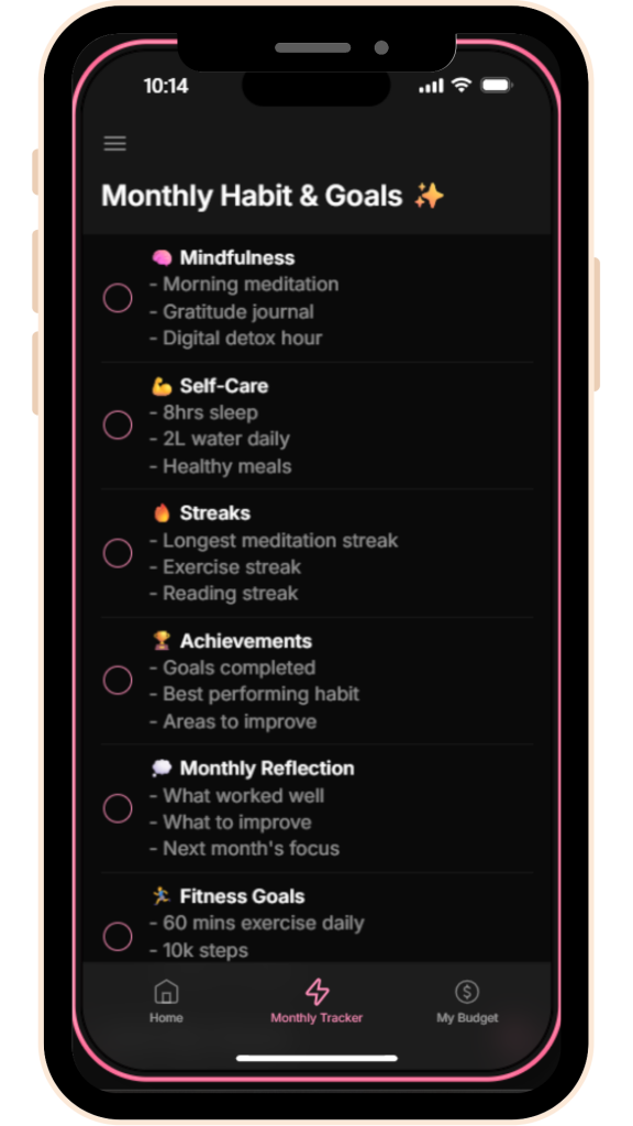 Monthly Tracker Monthly Tracker