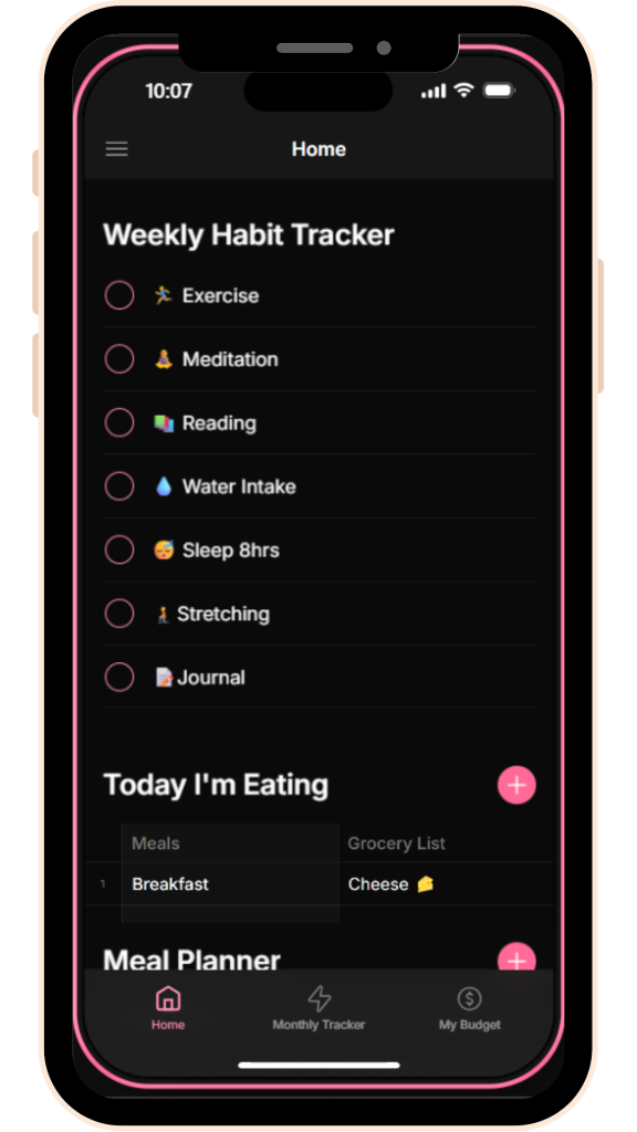 Weekly Habit Tracker Weekly Habit Tracker