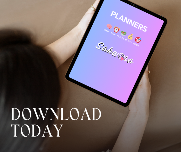 The Ultimate Sakwora Life Planner - Digital PDF | Mind, Time, Health, Money & Vision Organizer + FREE 66-Page Organization System