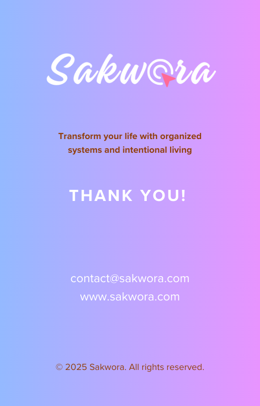 The Ultimate Sakwora Life Planner - Digital PDF | Mind, Time, Health, Money & Vision Organizer + FREE 66-Page Organization System - Image 4